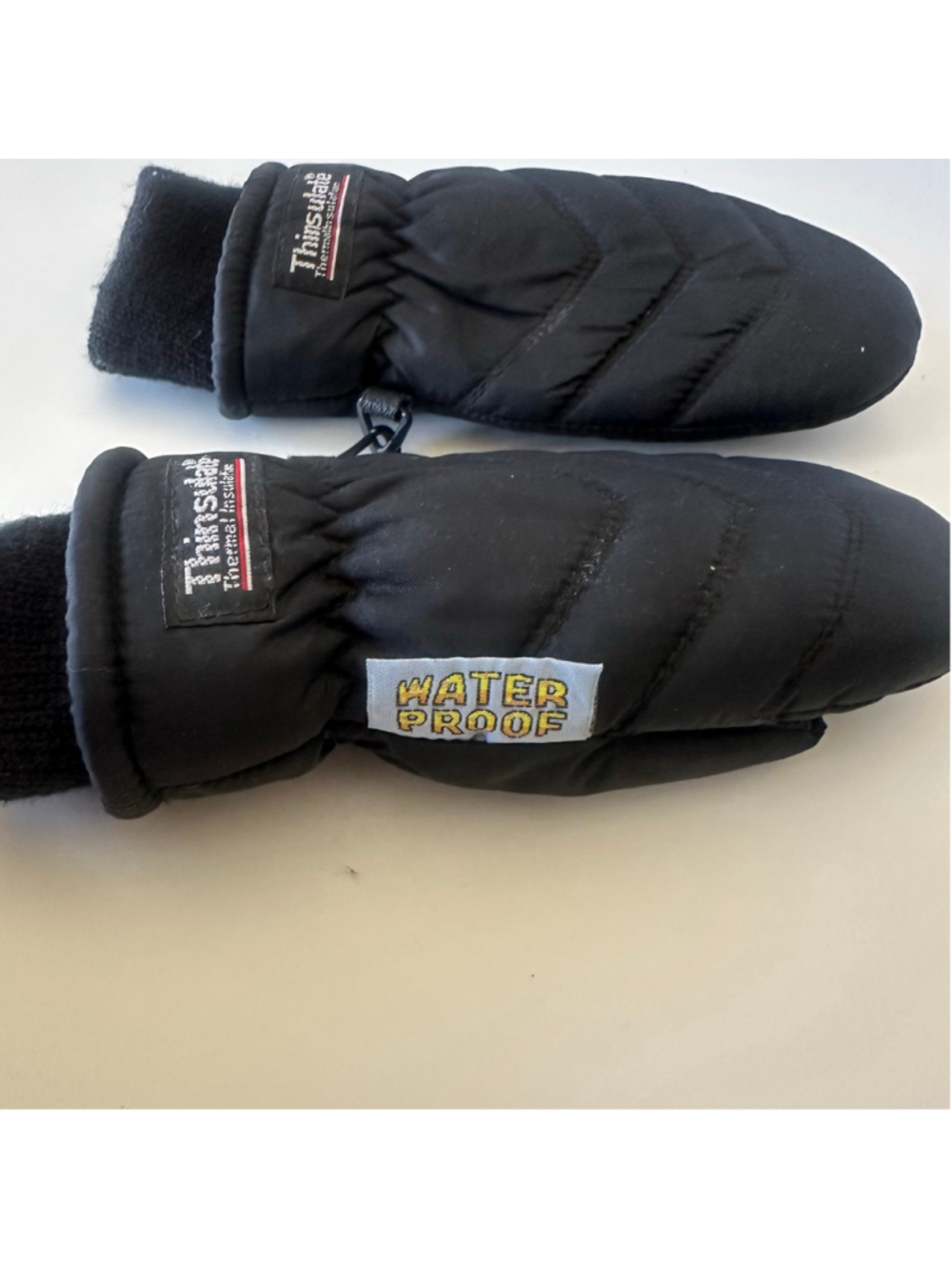 Vintage Toddler Dorfman-Pacific Winter Mittens Black Waterproof Thinsulate